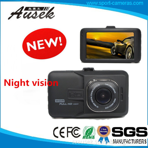 Factory directly full hd dash cam 1080p 3.0 inch g-sensor car dashboard camera with loop recording